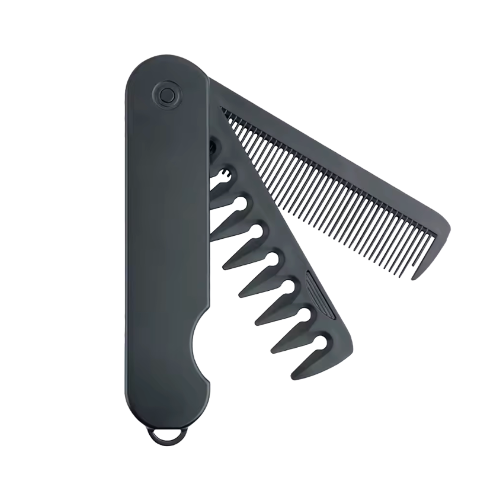 Multifunctional Portable Folding Pocket Comb | Travel-Friendly Barber Comb for Detangling, Oil Head Grooming & Daily Hair CareMultifunctional Portable Folding Pocket Comb – Wide-Tooth Beard & Hair Styling Comb (2in1)