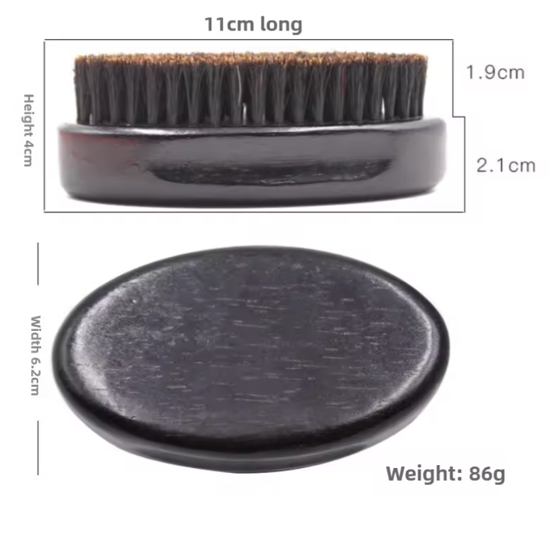 Premium Boar Bristle Hair & Beard Brush for Men – Multi-Purpose Grooming Tool for Beard Styling, Shaving Prep, Wave Formation & Facial Massage | Daily Detangling & Cleaning Brush for Healthy Grooming