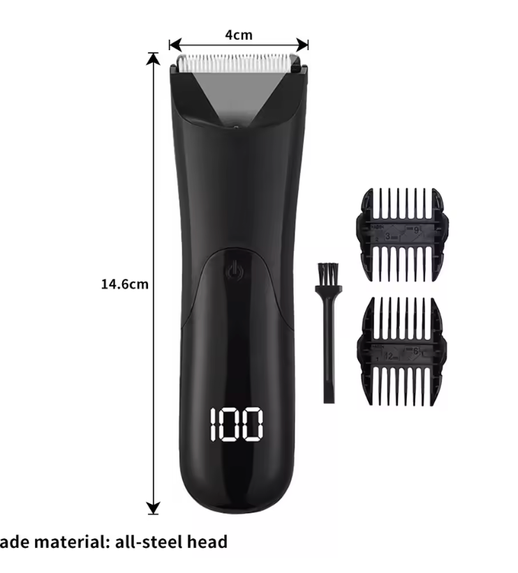 Men’s Body Hair Trimmer & Grooming Razor – Multi-Purpose Hair Removal Tool for Beard, Chest, Underarms, Arms, Legs & Body Grooming | Portable Precision Trimmer for Men (Black)